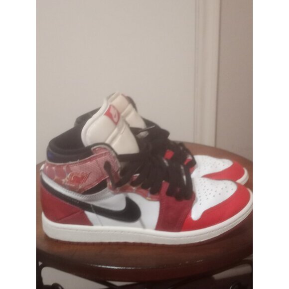 Jordan Other - Nike Air Jordan 1 Mid SE Shoes Youth Size 3Y Red White Black DV1749-601